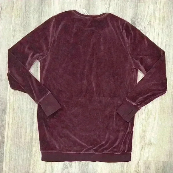 Fabletics Liane Long Sleeve Velour Sweatshirt Pullover Purple Crew Neck Size S - Picture 6 of 7